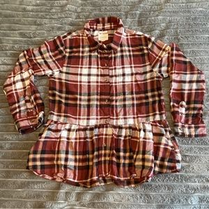 American Eagle Medium Ahh-mazingly Soft Peplum Flannel